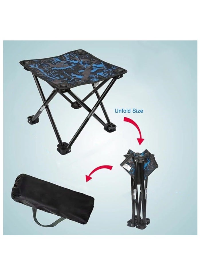 Generic Camping Stool Portable Folding Stool Portable Chair Mini Foldable Stool Fishing Stool for Adults Fishing Hiking Gardening and Beach with Carry Bag  - Image 4
