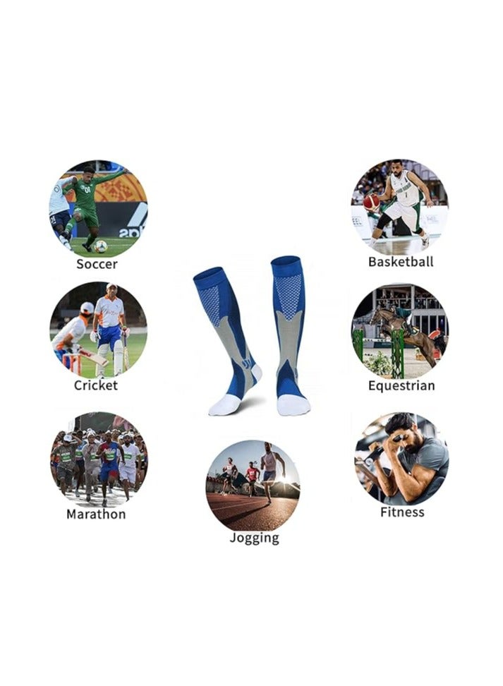 Oasisgalore 4 Pair Compression Football Socks for Men Run Basketball Soccer Travel - Image 5
