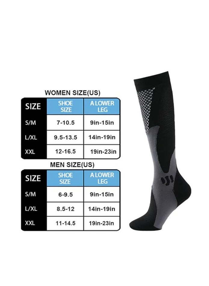 Oasisgalore 4 Pair Compression Football Socks for Men Run Basketball Soccer Travel  - Image 3