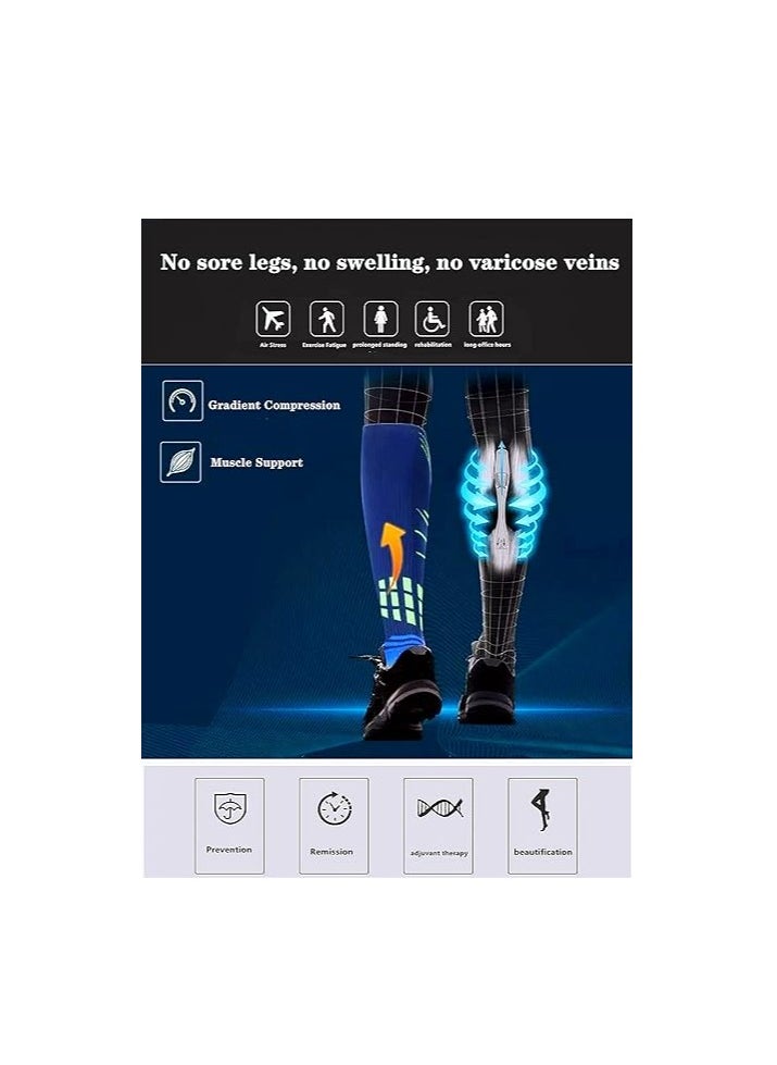 Oasisgalore 4 Pair Compression Football Socks for Men Run Basketball Soccer Travel  - Image 4