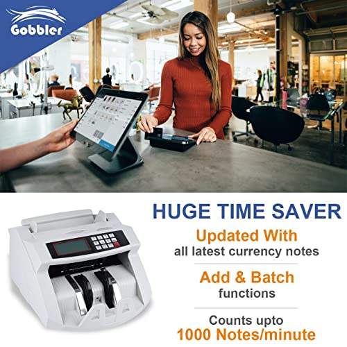 GOBBLER Business-Grade Note Counting Machine with Fake Note Detection & Large LCD Display, Counts All Old & New Notes, Heavy Duty Cash Counter Designed for Indian Currency (Grey - GB-5388-MG) - Image 2