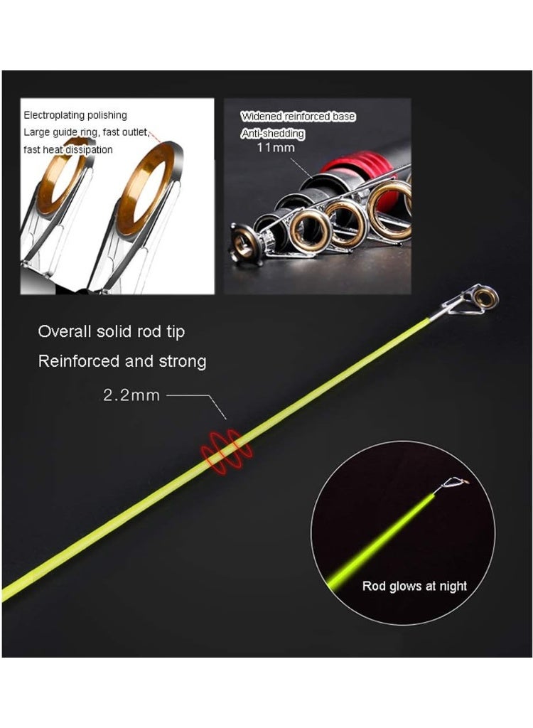 مجموعة صنارة صيد تلسكوبية وبكرة دوارة ومجموعة ملحقات صنارة صيد للبالغين، مناسبة للسفر وصيد الأسماك في المياه المالحة والعذبة، أقطاب الصيد - Image 3