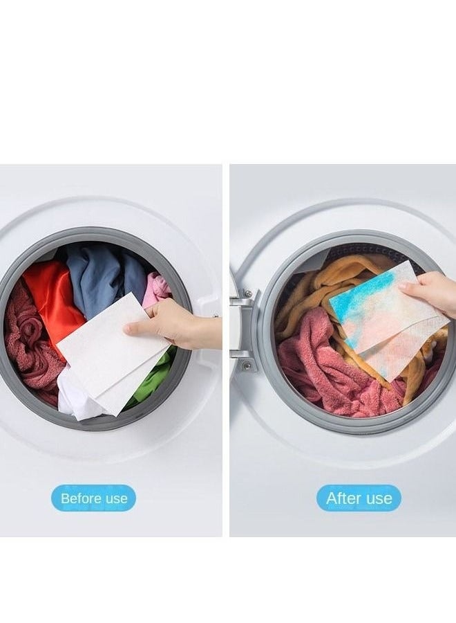 30 Pieces of colored laundry sheets for washing absorbing and picking up color Anti-dyeing Preserves the original colors of the clothes and prevents color mixing Distinctive laundry accessories - Image 4
