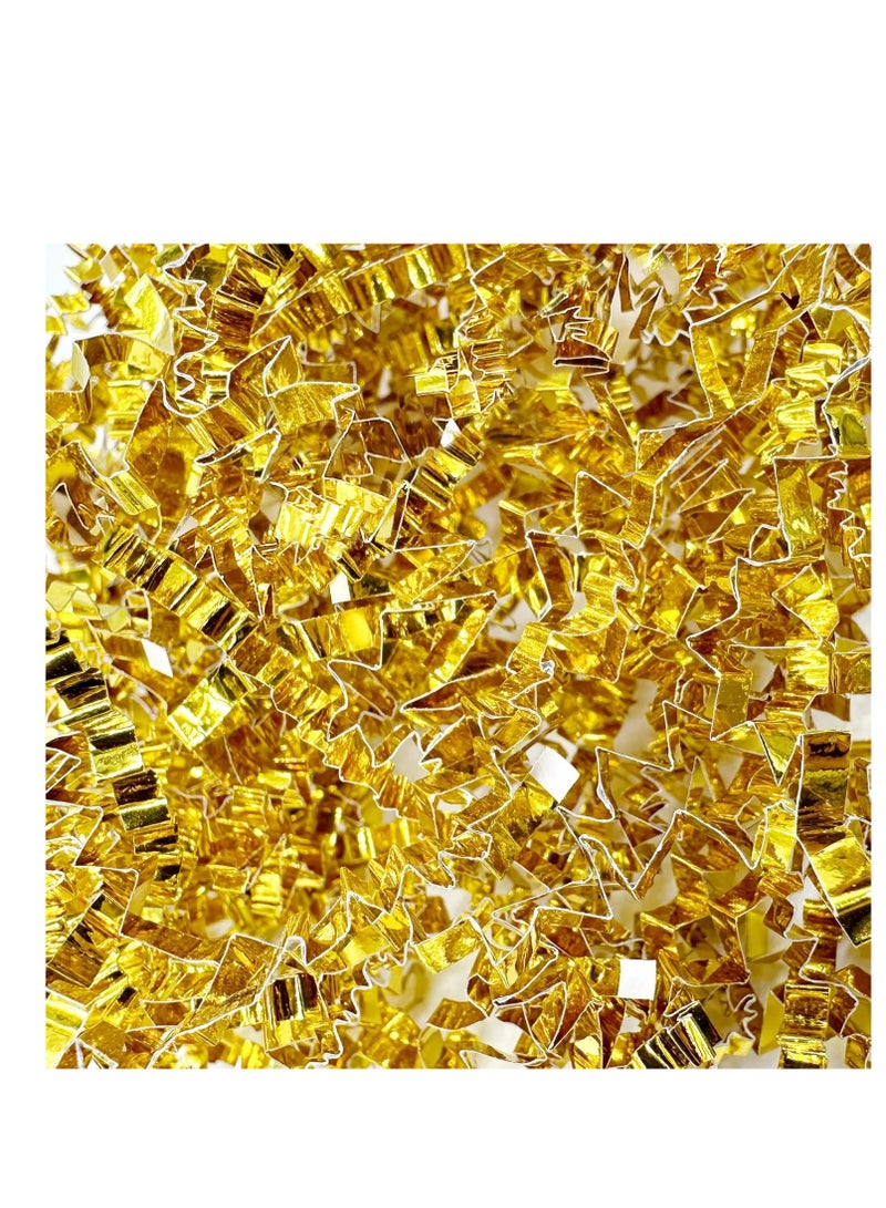 إي كوميرس باج ورق ذهبي معدني ممزق 150 جرام لتغليف الهدايا، وحشو علب الهدايا المزخرفة - Image 1