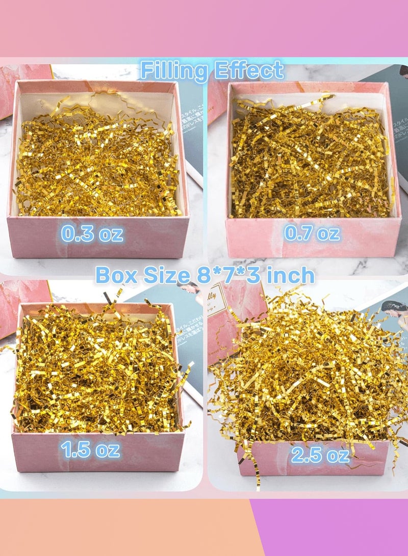 إي كوميرس باج ورق ذهبي معدني ممزق 150 جرام لتغليف الهدايا، وحشو علب الهدايا المزخرفة - Image 3