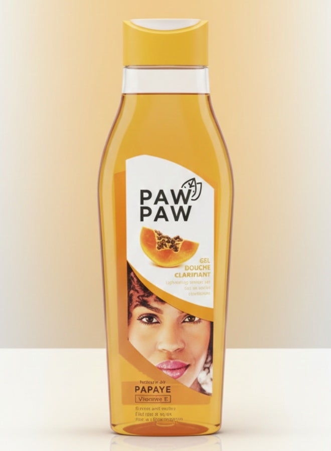 باو باو جل استحمام منقي 500 مل مع فيتامين E ومستخلصات البابايا، غسول للجسم منظف ومرطب ومفتح