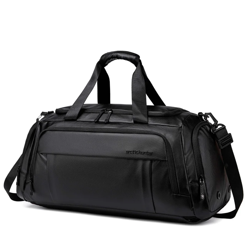 أركتيك هانتر Premium 29L Gym Bag Water Resistant Duffel Bag with Shoe Compartment and Detachable Shoulder Straps for Men and Women, LXB00932, Black