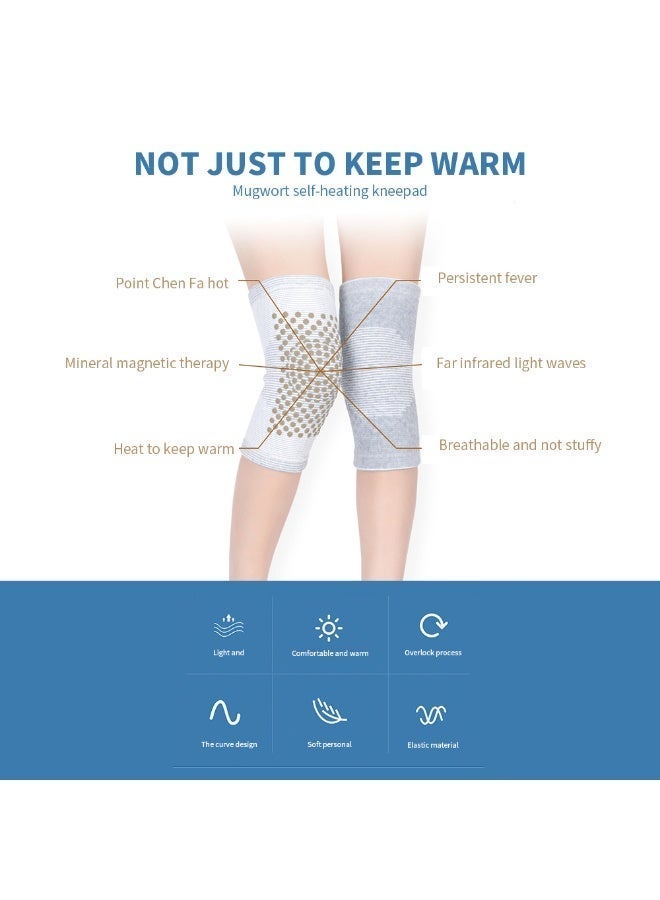 Self-heating knee brace, for warmth and pain relief, multi-colored, flexible, self-heating with heat point technology (1 pair) - compression brace for joint pain relief and improved blood circulation - Image 4
