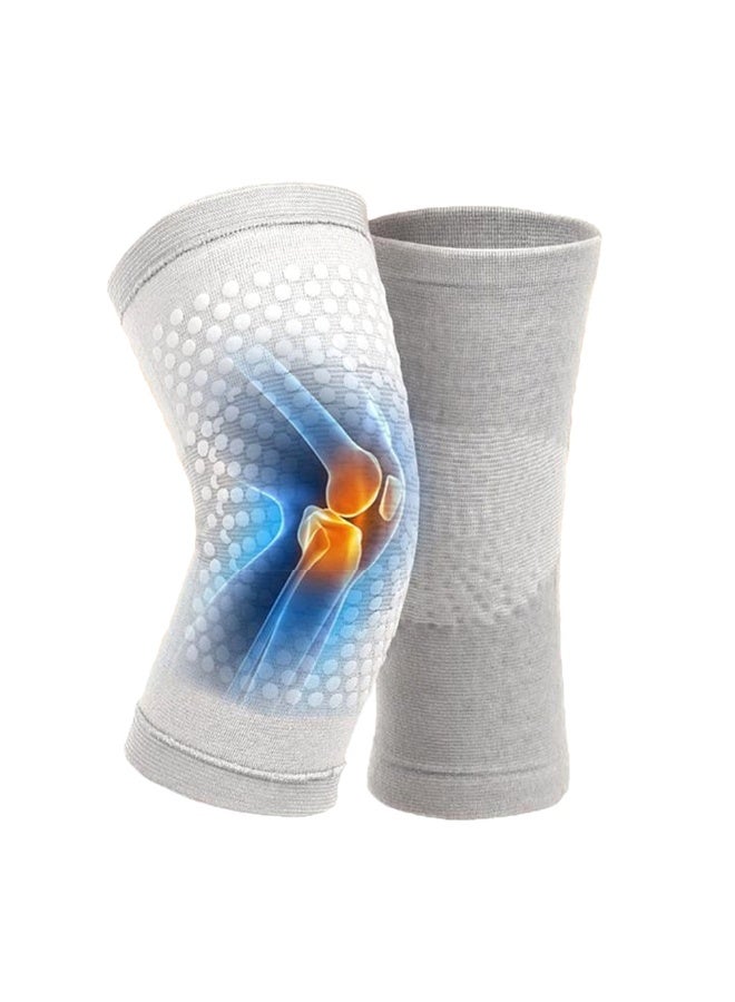 Self-heating knee brace, for warmth and pain relief, multi-colored, flexible, self-heating with heat point technology (1 pair) - compression brace for joint pain relief and improved blood circulation - Image 3