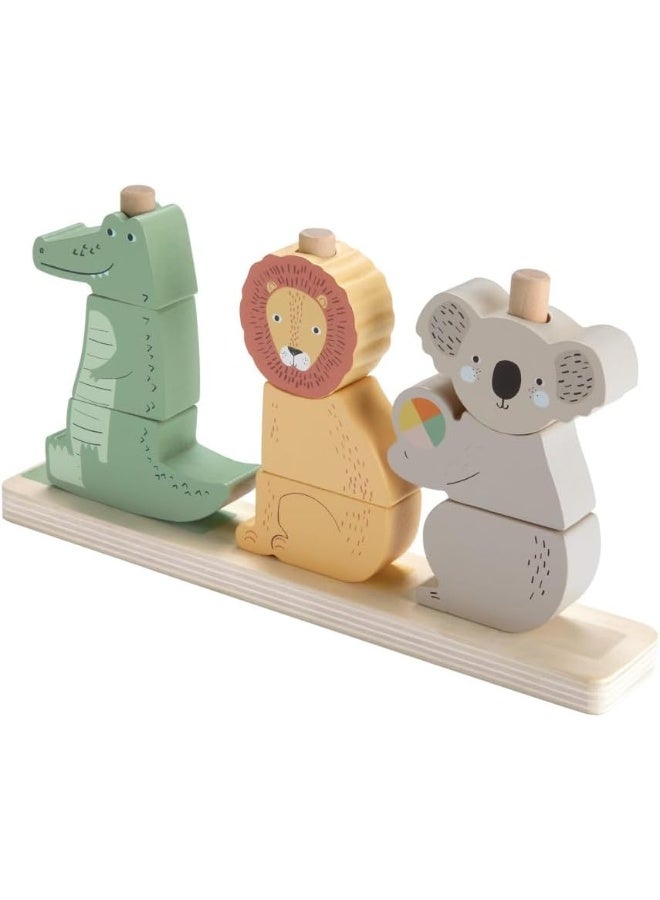 Fisher-Price ​Baby & Toddler Toy Wooden Stack & Sort Animals, 10 Wood Pieces For Developmental Play Ages 1+ Years  - Image 4