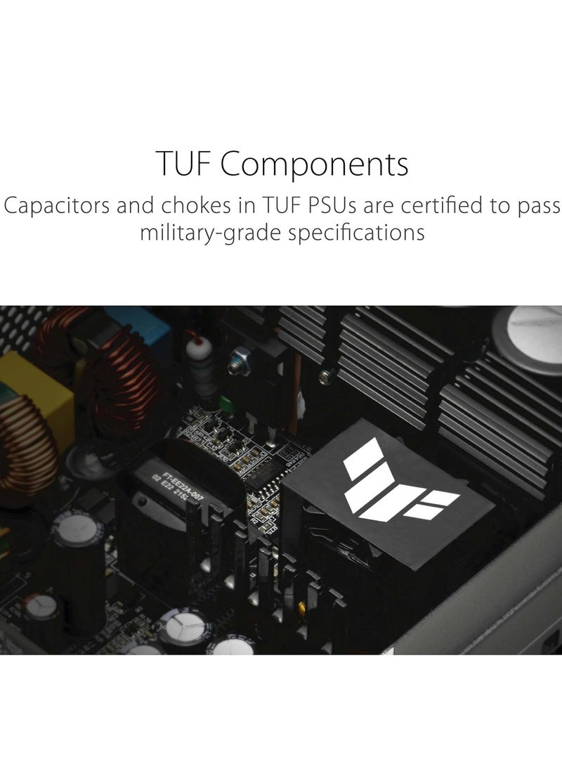ASUS TUF Gaming 750W Gold (750 Watt, Fully Modular Power Supply, 80+ Gold Certified, ATX 3.1 Compatible,Intel Form Factor ATX12V, Military-grade Components, Dual Ball Bearing, Axial-tech Fan, PCB Coating) - Image 4