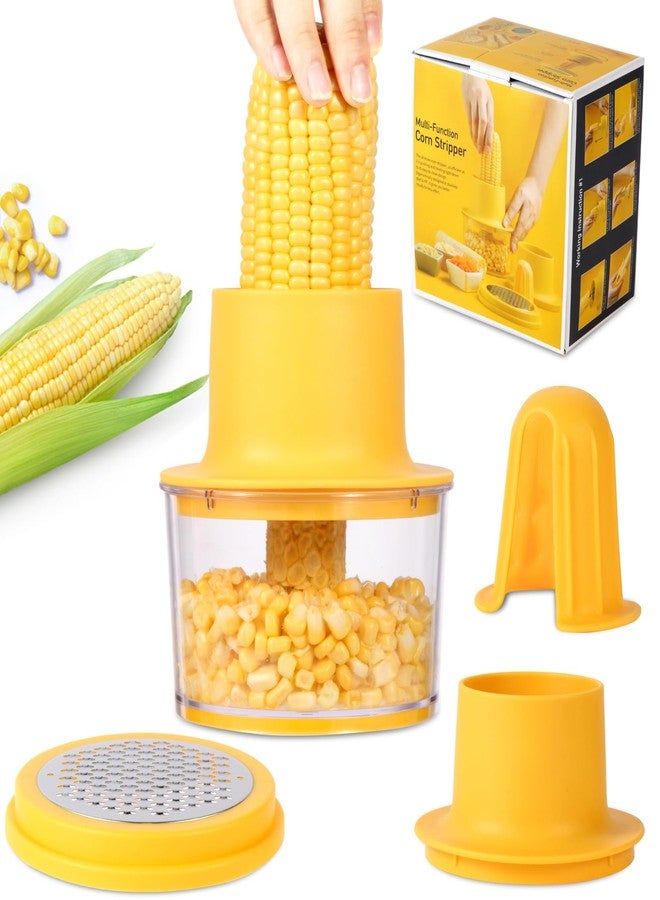 LIIGEMI Corn Cob Strippe,Corn Peeler for Corn on the Cob,Corn Kernel Remover Tool with Anti Slip Cover,Corn Cutter Easy to Use - Image 1
