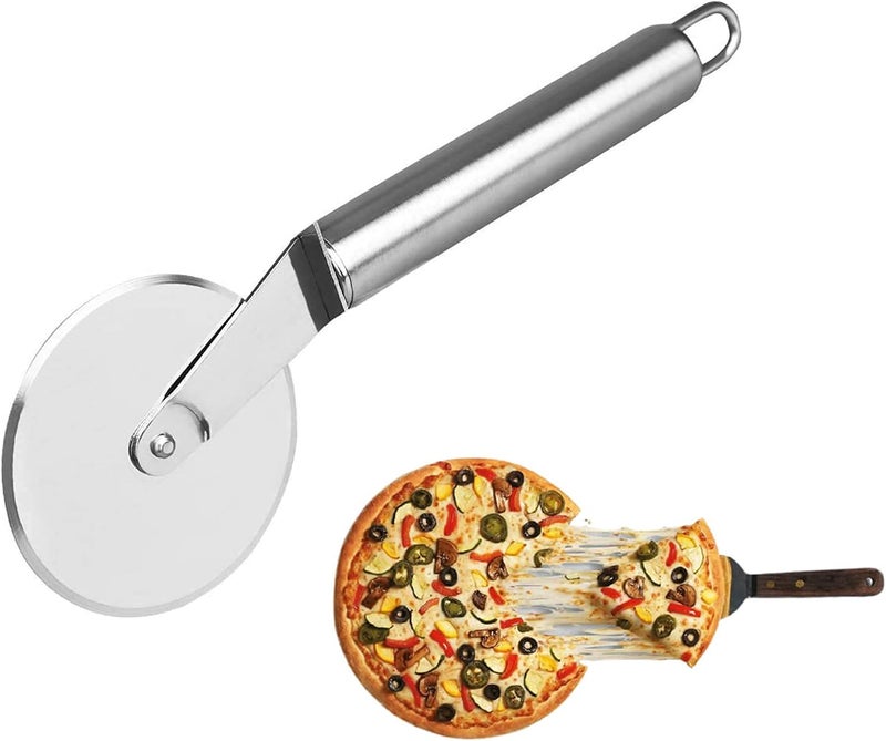 Nexellar Nexeller Stainless Steel Pizza Cutter- Multipurpose Pizza Cutting, Kitchen Cutter for Home-Kitchen, Sandwich & Pastry, Cake Cycle Cutter, Wheel Type Cutter, Restaurant roll Cutting Wheel (Pack of 1) - Image 4