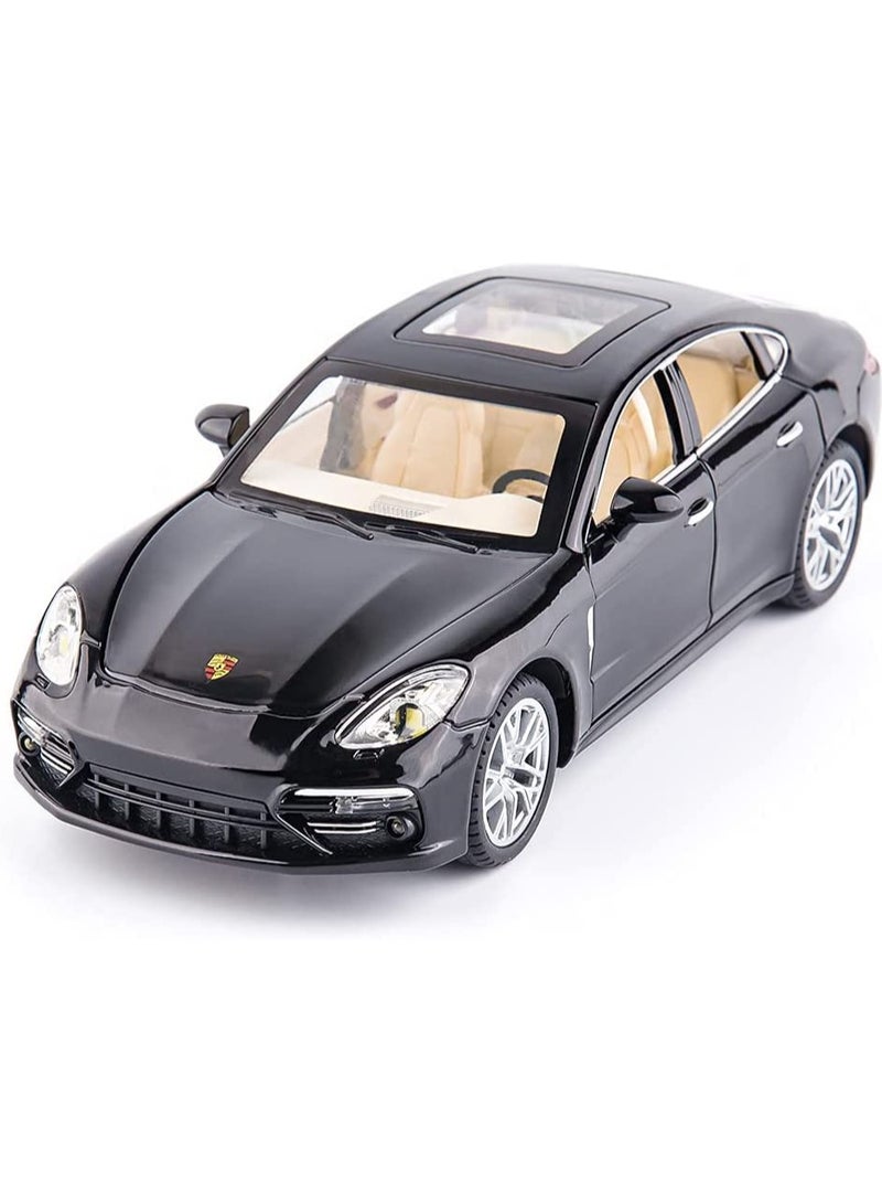 ENMAC 1:24 Alloy Collectible Big  Porsche Panamera Car Model Toy, Diecast Zinc Alloy  Porsche Panamera  Pull Back Collectible Toy Car, Sound and Light Pull Back Model Car for Kids Boy - Image 1