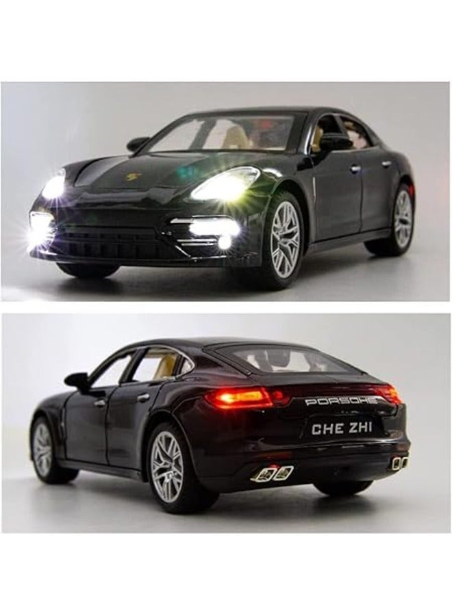 ENMAC 1:24 Alloy Collectible Big  Porsche Panamera Car Model Toy, Diecast Zinc Alloy  Porsche Panamera  Pull Back Collectible Toy Car, Sound and Light Pull Back Model Car for Kids Boy - Image 3
