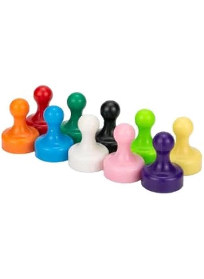 Generic Large Push Pin Strong Magnets for Whiteboard, 10 Colorful Decorative Neodymium Fridge Magnet, Small Cute Refrigerator Magnets, for Office Classroom Home Map Kitchen School Dry Erase Board (M)  - Image 1
