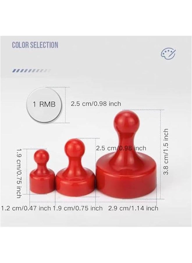Generic Large Push Pin Strong Magnets for Whiteboard, 10 Colorful Decorative Neodymium Fridge Magnet, Small Cute Refrigerator Magnets, for Office Classroom Home Map Kitchen School Dry Erase Board (M)  - Image 2
