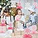 ILUIGGW Winter Wonderland Party Decorations Honeycomb Centerpieces 12Pcs Pink Snowflake Decorations for Table with Snowflake Confetti Winter Table Decorations for Holiday Birthday Baby Shower Party Supplies - Image 4