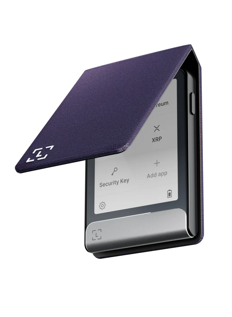 Ledger Flex Magnet Folio Case | Secure & Protective Storage Case for Ledger Flex Hardware Wallet, Magnetic Flip Design, Anti-Scratch, Slim and Lightweight - Party Aubergine