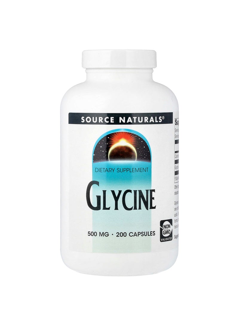 Source Naturals Glycine, 200 Capsules (500 mg per Capsule)