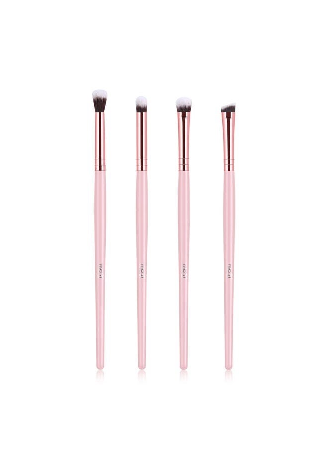 MSQ Eyeshadow Brushes Set 4pcs Makeup Eye Brushes Eyeshadow Blending Brush Eyebrow Highlighter Brush Beauty Brushes,Pink  - Image 1