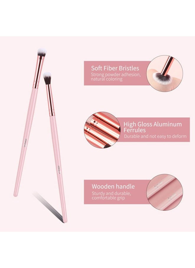 MSQ Eyeshadow Brushes Set 4pcs Makeup Eye Brushes Eyeshadow Blending Brush Eyebrow Highlighter Brush Beauty Brushes,Pink  - Image 3