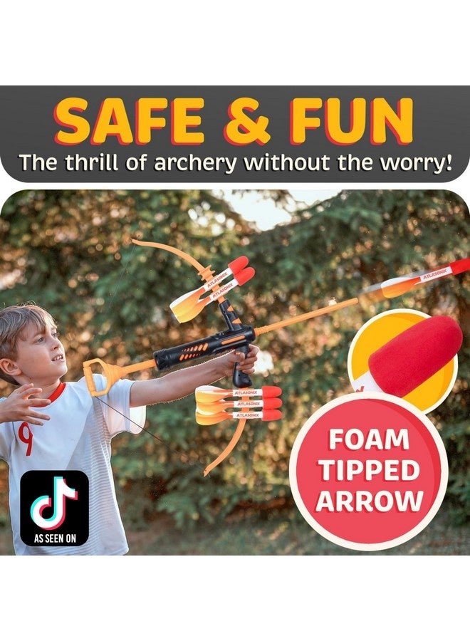Atlasonix Bow and Arrow Outdoor Archery Shooting Toy for Boys and Girls Ages 4-12, Safe Foam Crossbow Set for Kids 6-12, Fun Outdoor Games for Boys Age 8-12 Birthday, Beginner Archery Kit - Image 3