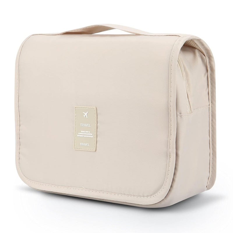 TAGUDA Multi-Function Travel Hanging Toiletry Bags Cosmetic Bag Makeup Bag for Women, Men (CREAM) - Image 1