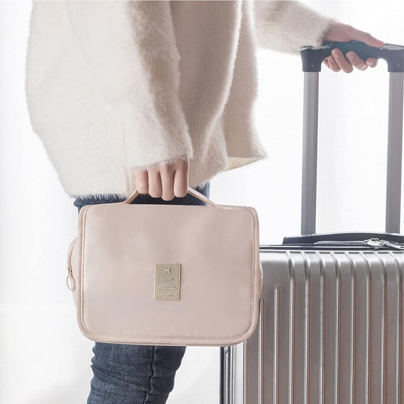 TAGUDA Multi-Function Travel Hanging Toiletry Bags Cosmetic Bag Makeup Bag for Women, Men (CREAM) - Image 3