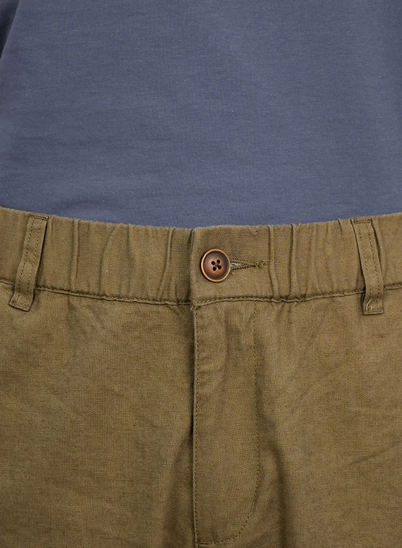 GIORDANO  Men's Slim Linen Cotton Bermuda Shorts for Men | Best Price UAE