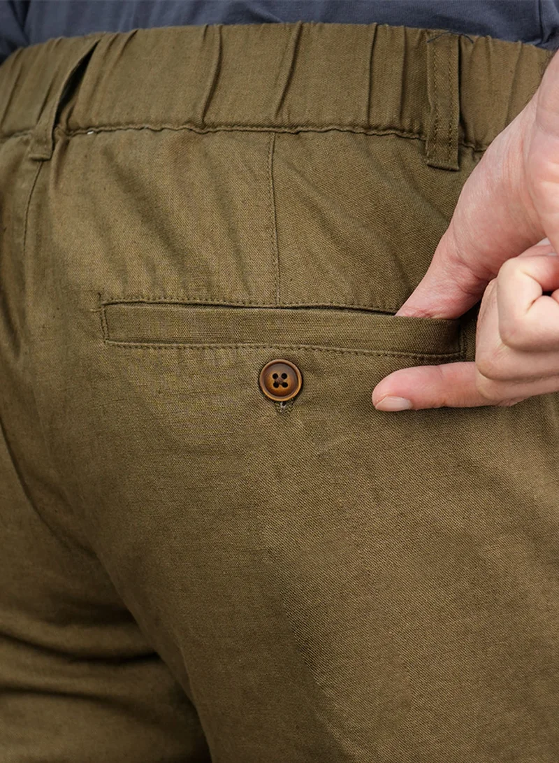 GIORDANO  Men's Slim Linen Cotton Bermuda Shorts for Men | Best Price UAE