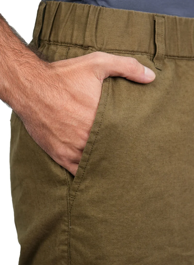 GIORDANO  Men's Slim Linen Cotton Bermuda Shorts for Men | Best Price UAE