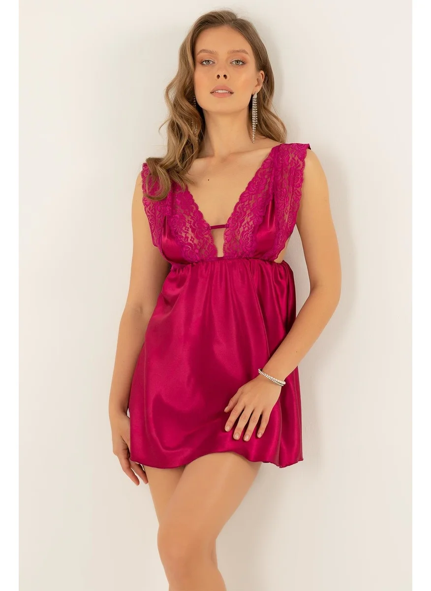 Miorre Lace Satin Nightgown