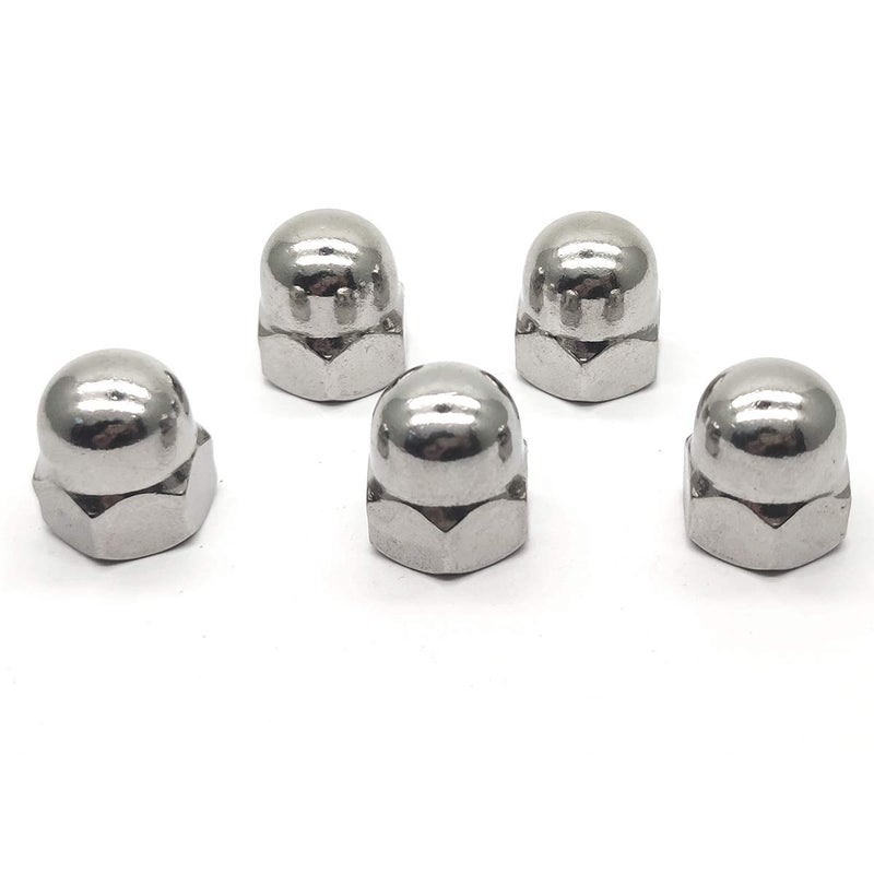 DGZ M12X1.25mm 304 Stainless Steel Fine Thread Hex Acorn Cap Nuts Decorative Nut Caps 5pcs - Image 2