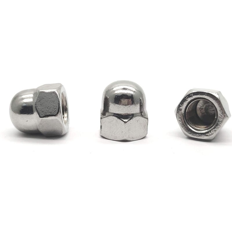 DGZ M12X1.25mm 304 Stainless Steel Fine Thread Hex Acorn Cap Nuts Decorative Nut Caps 5pcs - Image 1