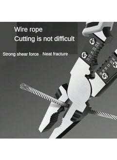STANBONN Multifunctional Wire Stripper Tool For Electrician Mechanical Cable Stripping Pliers Stainless Steel Mini pocket Repair Tool For Cutting and Crimping Wire Looping with Security Locks 8 in 1  - Image 5