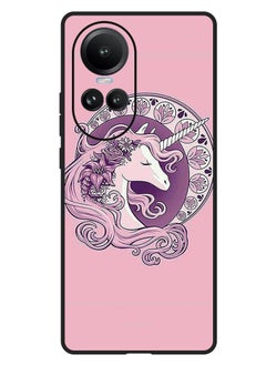 Theodor Protective Case Anti Scratch Shock Proof Bumper Cover For Oppo Reno 10/10 Pro Pink Unicorn  - Image 1