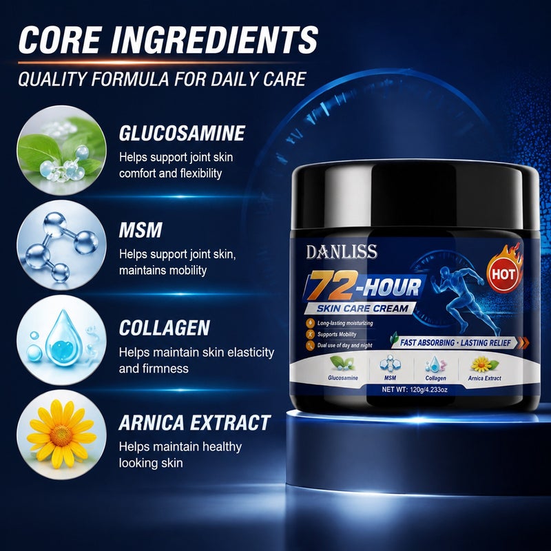 Danliss Warming and Soothing Joint Care Cream 120g (Glucosamine, MSM, Collagen, Arnica) Warming and Soothing - Image 3