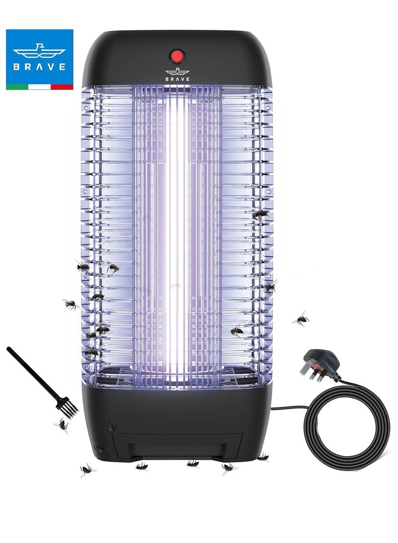 بريف قاتل الحشرات الكهربائي بمصباح UV بقدرة 10 واط (1800 فولت) | مصيدة قوية للبعوض والحشرات الطائرة | جهاز مكافحة آفات صامت وآمن للاستخدام الداخلي والخارجي | للمنزل، المطبخ، غرفة النوم، الفناء، الحديقة، المكتب، المطاعم والمساحات التجارية | لون أسود - Image 1