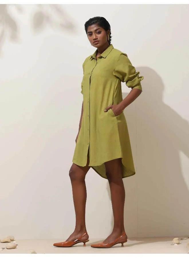 trueBrowns trueBrowns Pear Green Cotton Dress