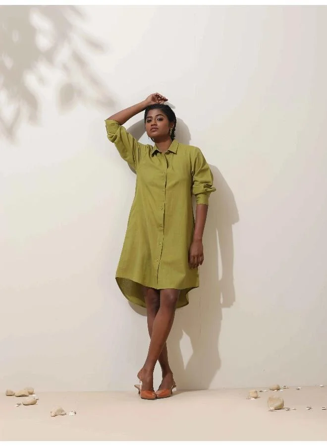 trueBrowns trueBrowns Pear Green Cotton Dress