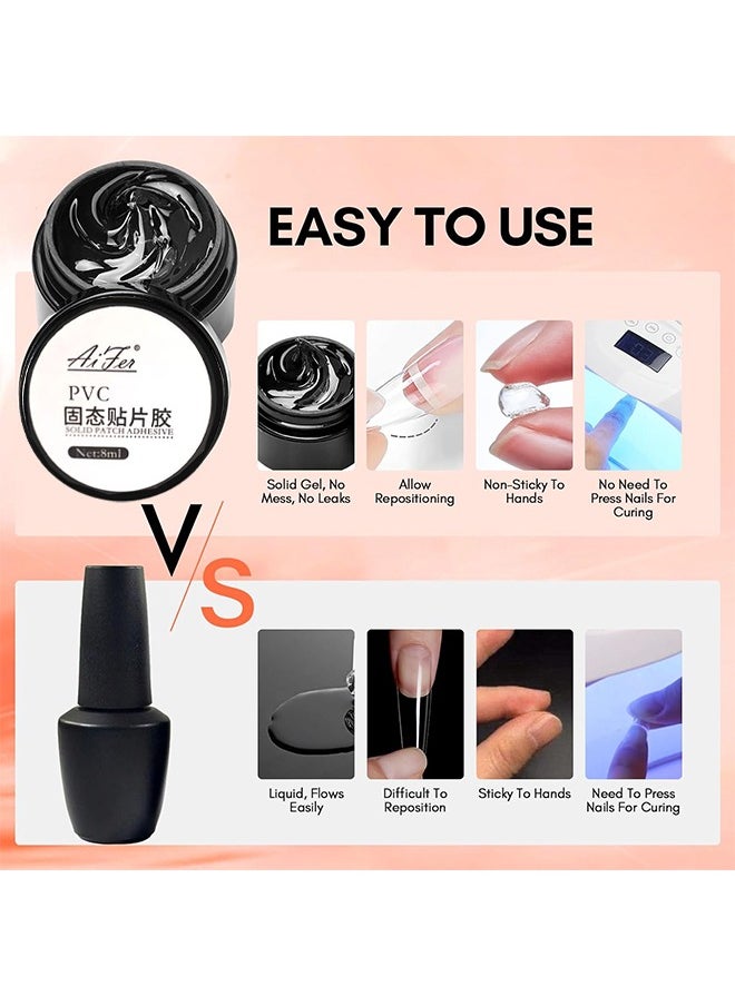 HS Solid Nail Glue Gel For Press On Nails Acrylic Fake Nails 3D PVC Candy Soft Polish For Nail Strengthening DIY Nail Art Home Salon Use  - Image 3