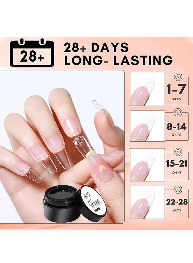 Solid Nail Glue Gel For Press On Nails Acrylic Fake Nails 3D PVC Candy Soft Polish For Nail Strengthening DIY Nail Art Home Salon Use