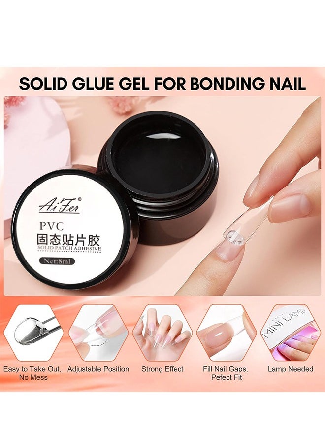 HS Solid Nail Glue Gel For Press On Nails Acrylic Fake Nails 3D PVC Candy Soft Polish For Nail Strengthening DIY Nail Art Home Salon Use  - Image 4