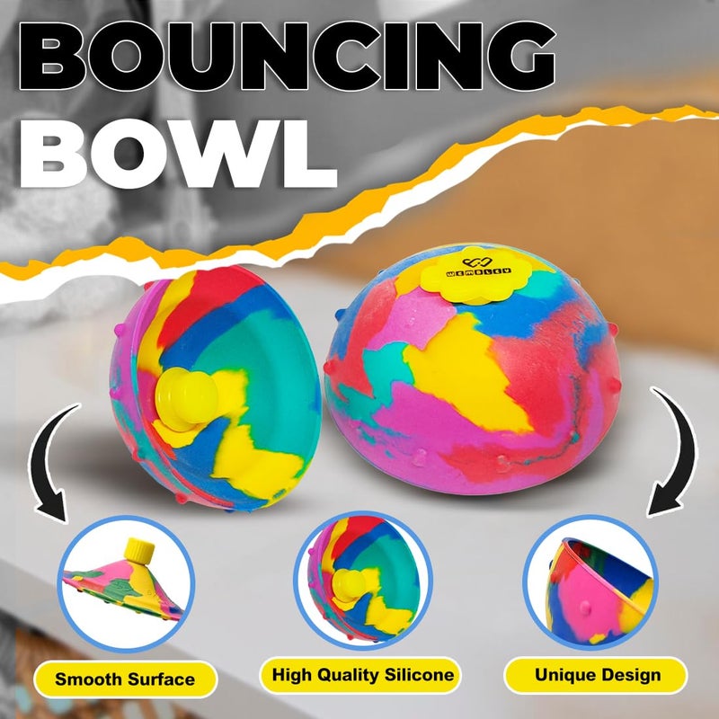 Wembley Return Gifts for Birthday Jumping Ball for Kids Adult Boys Girl Bouncing Ball Toys 6 Pcs Colorful Crazy Ball Indoor Play Item Rubber Pop Bowl - Image 4