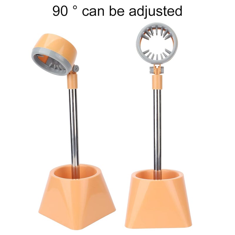 cheekyglo Hair Dryer Stand, 90 Degree Rotating Lazy Hair Dryer Holder Stand Hair Dryer Stand Holder Hands Free Hand Free Blow Dryer Holder Blow Dryer Holder Countertop for Salon Pet(Yellow Without Flowers)Yellow Without Flowers - Image 2