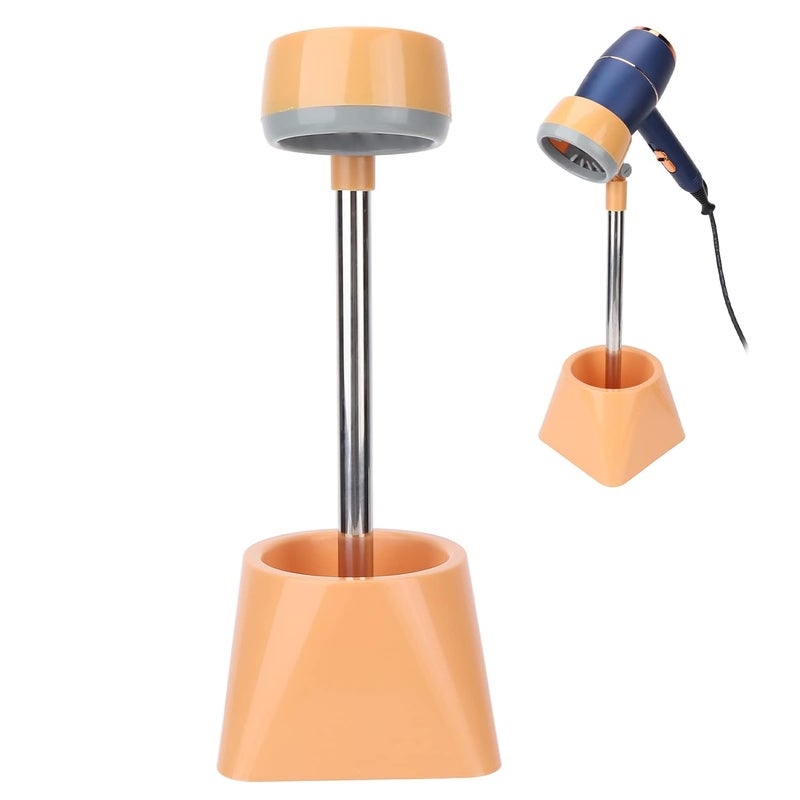 cheekyglo Hair Dryer Stand, 90 Degree Rotating Lazy Hair Dryer Holder Stand Hair Dryer Stand Holder Hands Free Hand Free Blow Dryer Holder Blow Dryer Holder Countertop for Salon Pet(Yellow Without Flowers)Yellow Without Flowers - Image 1