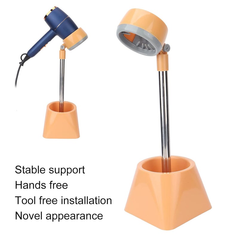 cheekyglo Hair Dryer Stand, 90 Degree Rotating Lazy Hair Dryer Holder Stand Hair Dryer Stand Holder Hands Free Hand Free Blow Dryer Holder Blow Dryer Holder Countertop for Salon Pet(Yellow Without Flowers)Yellow Without Flowers - Image 4