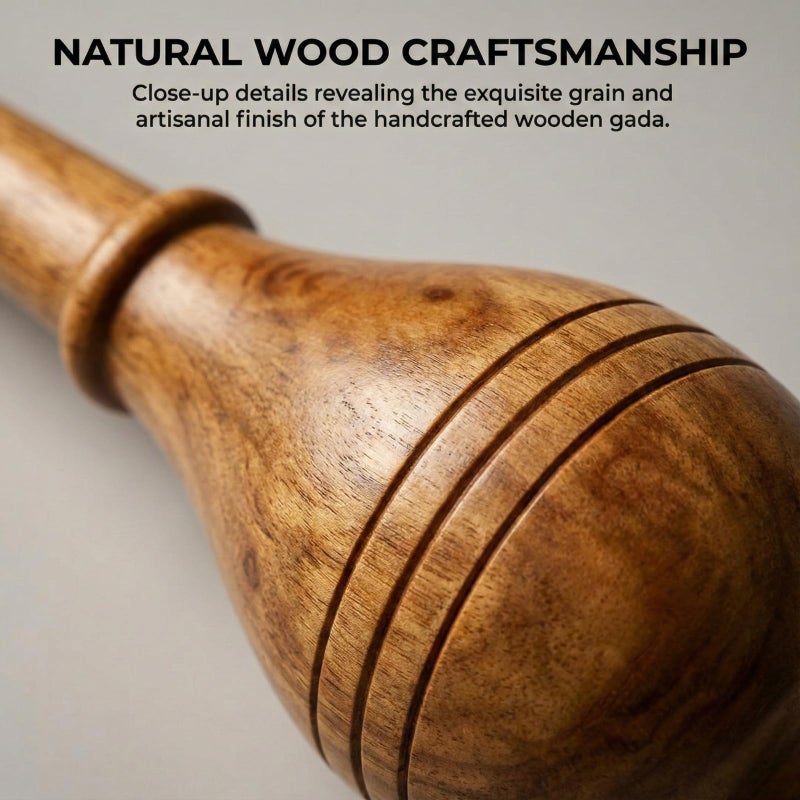 KNK GADA FITNESS BAR INDIAN CLUB BHEEM MACE SHOULDER EQUIPMENT MEEL KARLA KATAI FITNESS DURABLE WOODEN EQUIPMENT (4 to 5 Kg.) - Image 3