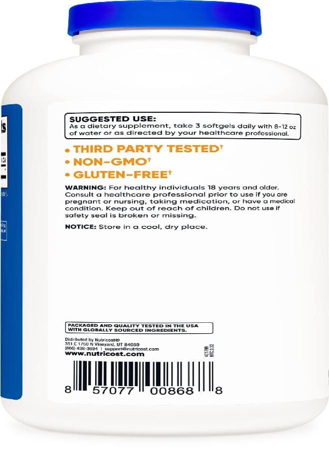 Nutricost MCT Oil Softgels 1000mg, 300 SFG (3,000mg Serv) - Great for Keto, Ketosis, and Ketogenic Diets - Image 3